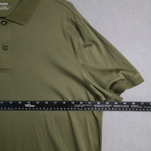 Untuckit Mens Green Damaschino Polo Wrinkle Free Size XL - Picture 3 of 9